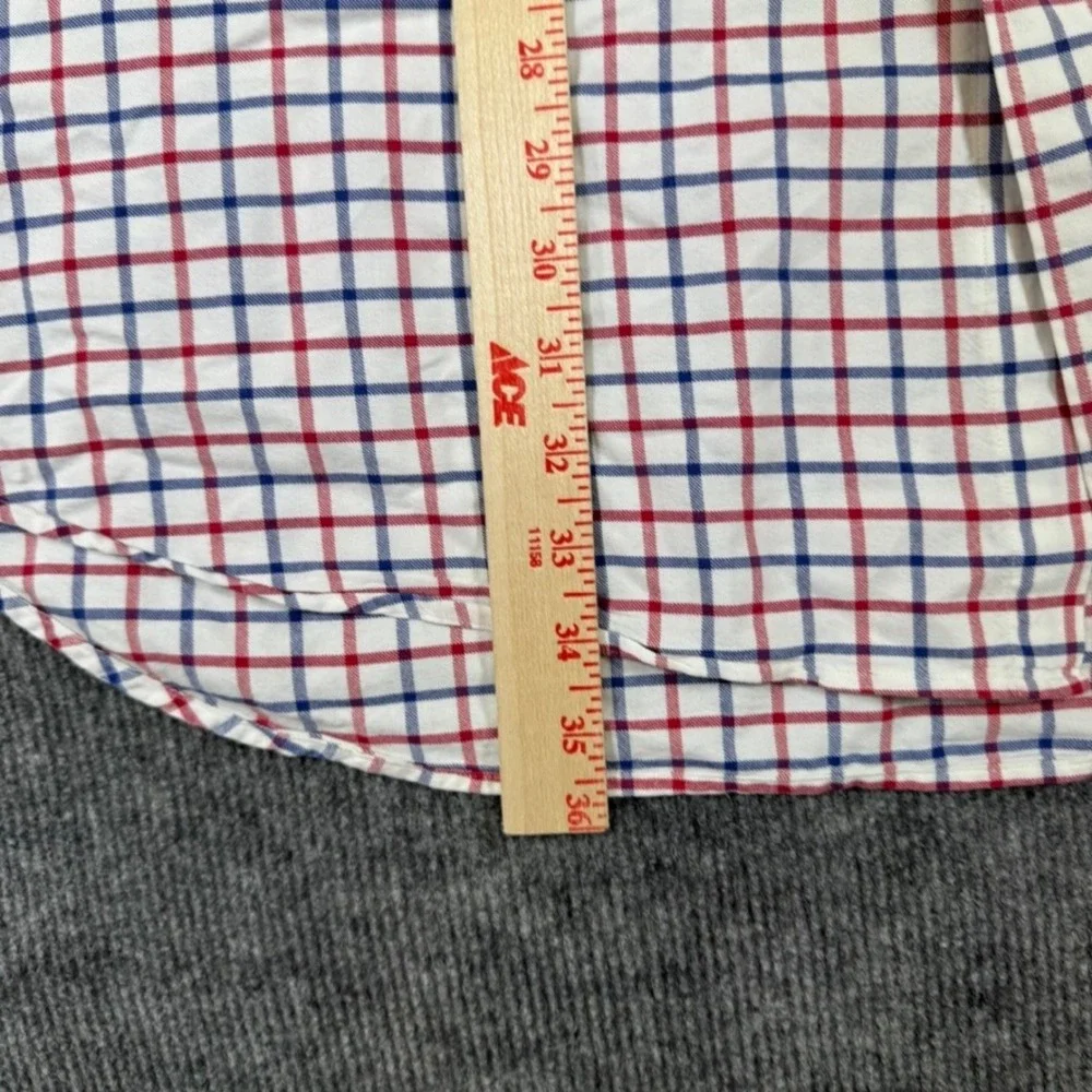 Polo Ralph Lauren Mens 2XLT Tall Red Navy Tattersall Check Cotton Button Down